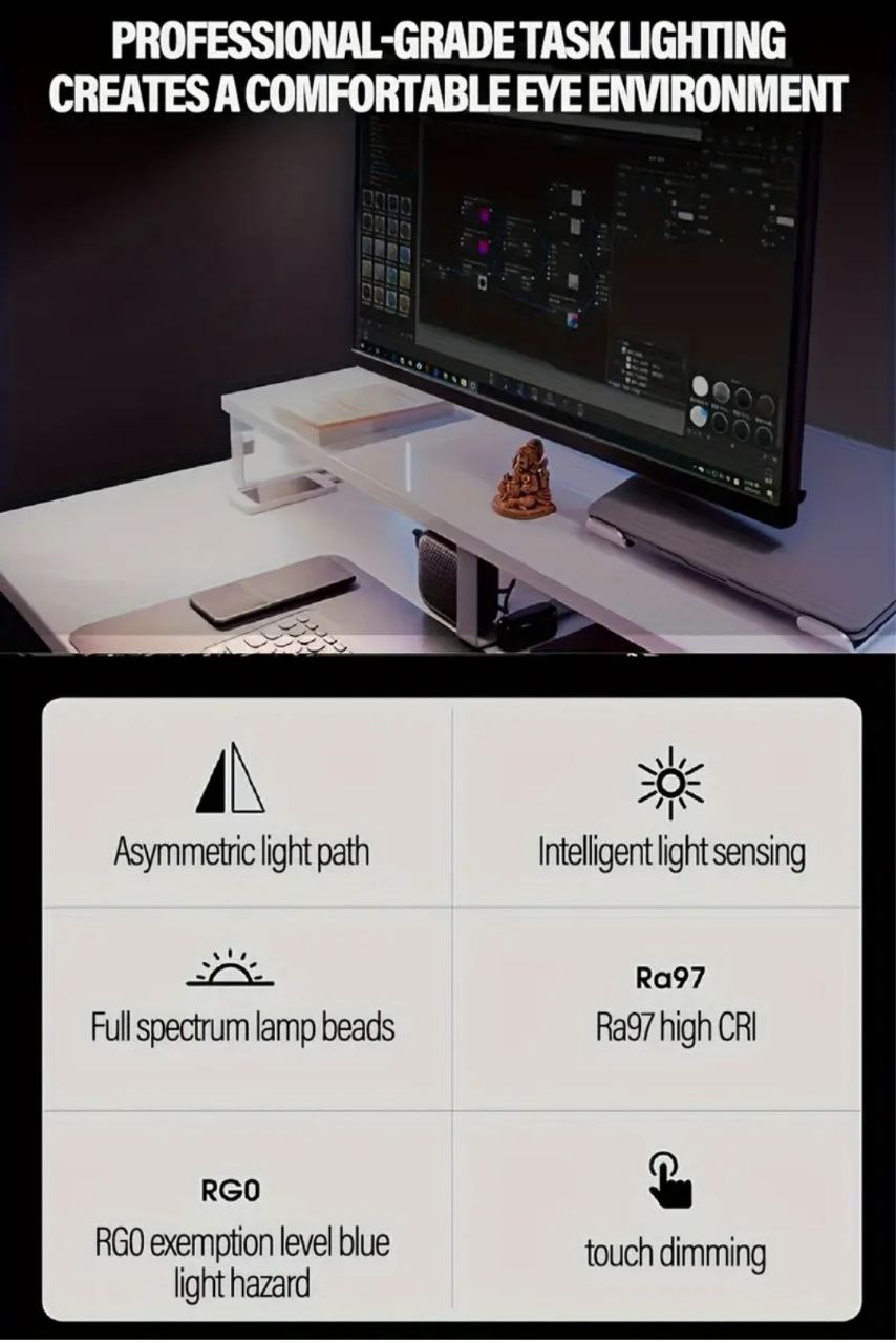 Monitor-Mounted LED Lamp